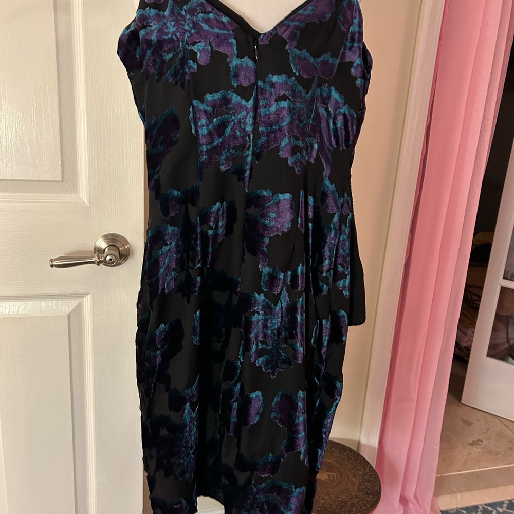 Elegant Black and Purple Dress